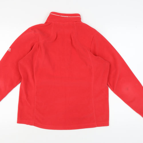 Craghoppers Women’s Red 1/4 Zip Fleece Sweatshirt UK 14