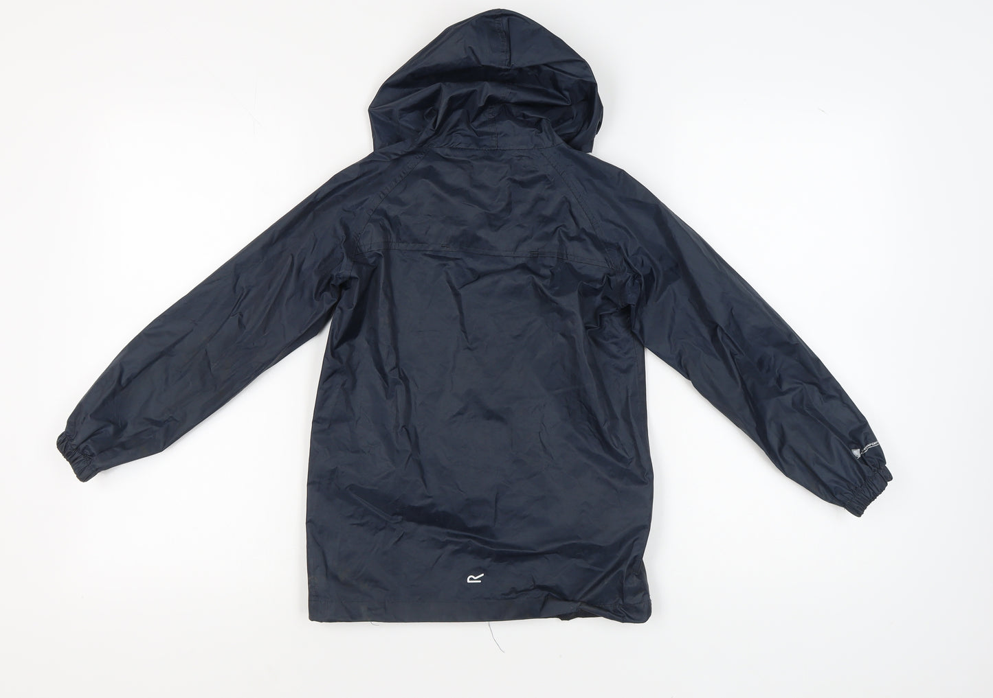 Regatta Boys Blue Windbreaker Jacket, Size 8, Hooded, Waterproof