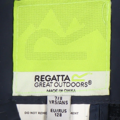 Regatta Boys Blue Windbreaker Jacket, Size 8, Hooded, Waterproof