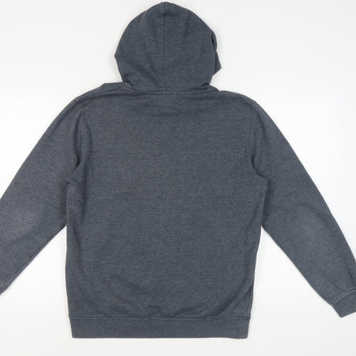 Jack & Jones Men's Grey Hoodie L Pullover Graphic