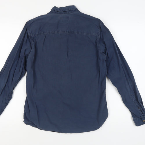 Jack & Jones Men's Blue Medium Button-Up Casual Shirt