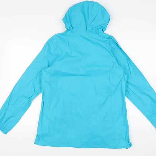 Peter Storm Women's Blue Hooded Rain Jacket Size 14