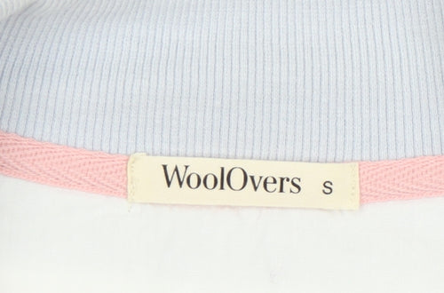 WoolOvers Women's Blue Striped Henley Sweatshirt S