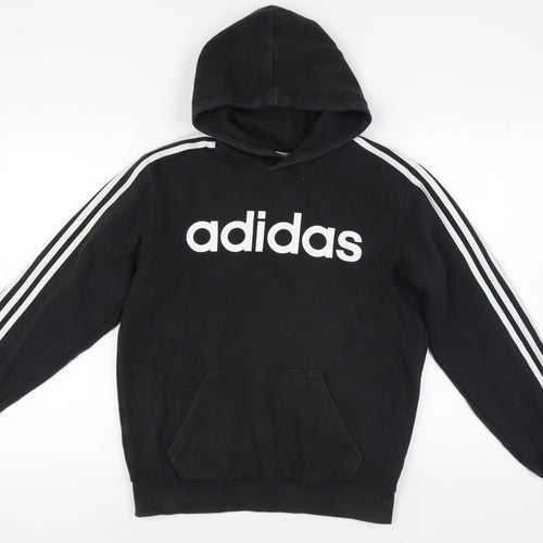 Adidas Men's Black S Hoodie, Pullover, Logo, Essential