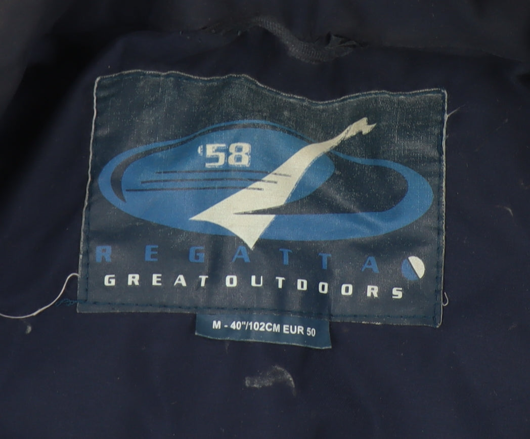 Regatta Men's Blue Hooded Parka Jacket Size M