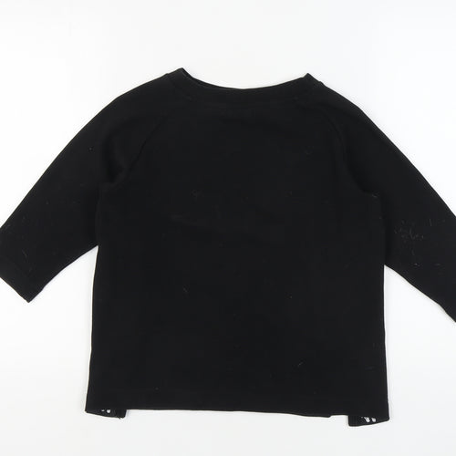 Kappa Unisex Kids Black Small Sweatshirt with Logo