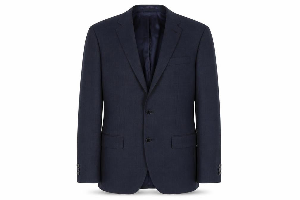 Front view of Pierre Cardin Men's Blue Suit Jacket 38 Long