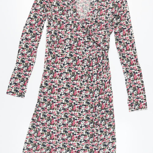 Kew Women's Multicoloured Floral Wrap Dress L