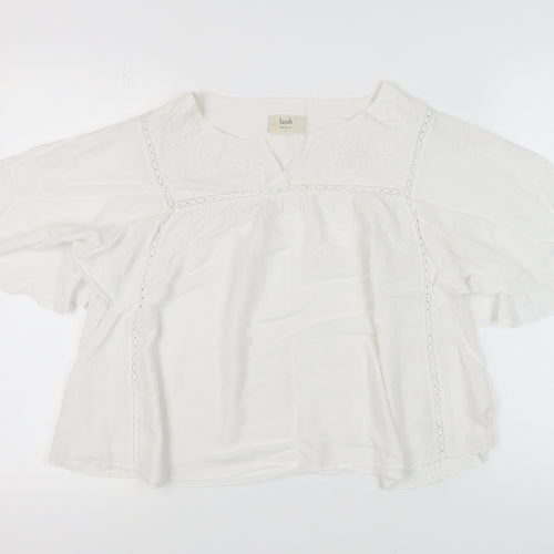 Hush Women's White Viscose Blouse Size 10