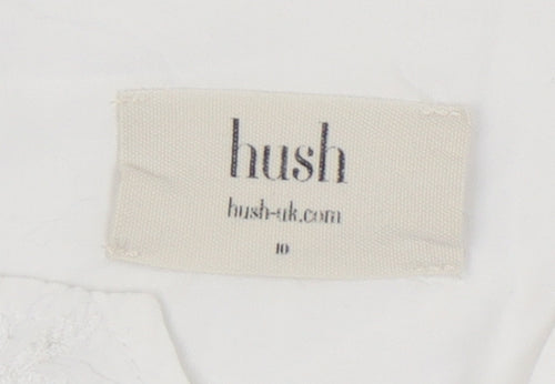 Hush Women's White Viscose Blouse Size 10