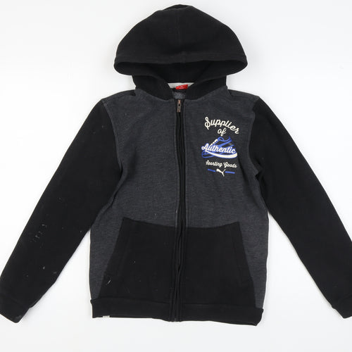 Puma Boys XL Black Full Zip Hoodie with Logo