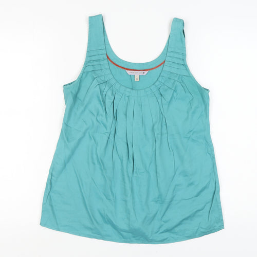 Fat Face Women's Blue Cotton Sleeveless Tank Top, Size 10
