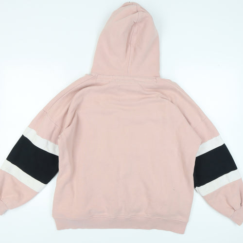 Superdry Women's Pink Pullover Hoodie, XS, Colourblock