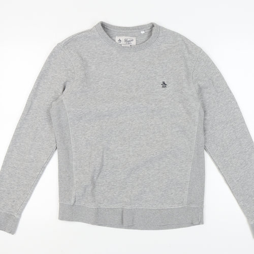 Penguin Unisex Grey Pullover Sweatshirt Size S