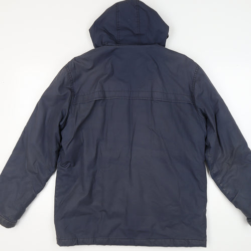 Peter Storm Men's Blue Parka Jacket Size M, Hooded