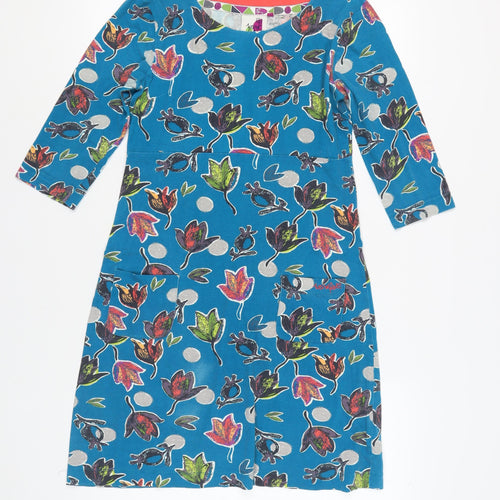 Weird Fish Women's Floral Cotton Dress Size 8