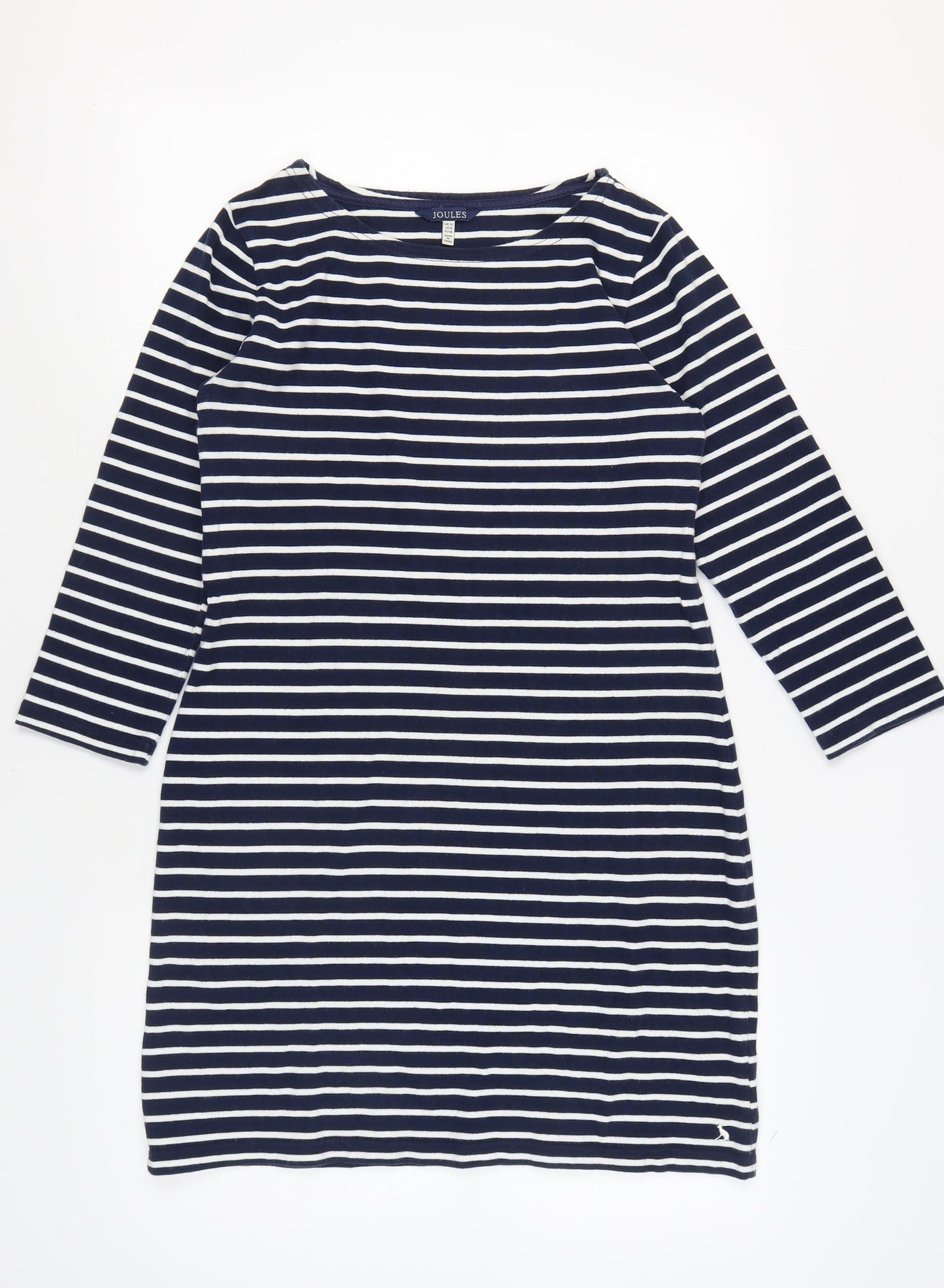Joules Women’s Striped T-Shirt Dress, Size 12, Blue