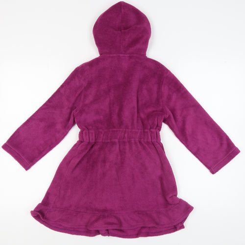Nutmeg Girls Purple Hooded Frozen Robe Elsa Anna 6-7 Years