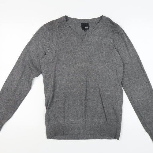 Jack & Jones Men's Grey V-Neck Pullover Size S