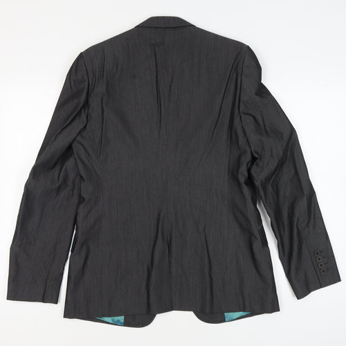 Ted Baker Grey Men’s Blazer 40R Formal Single-Breasted