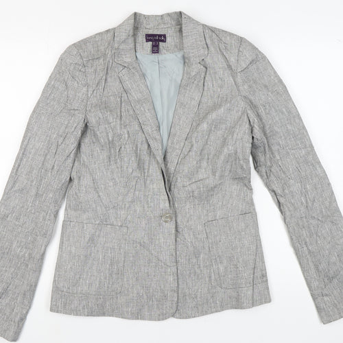 Long Tall Sally Women’s Grey Check Blazer Size 10
