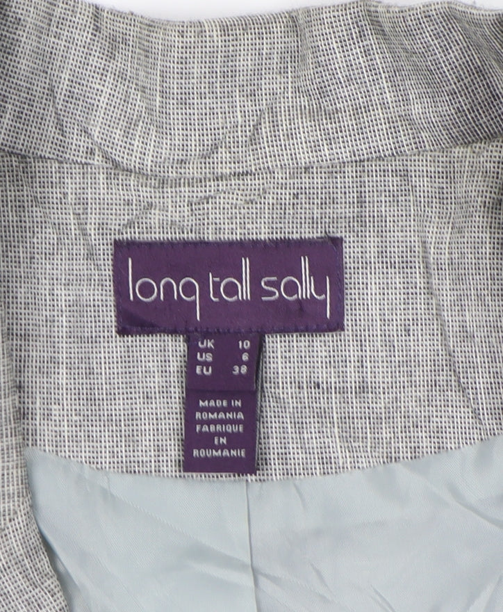 Long Tall Sally Women’s Grey Check Blazer Size 10