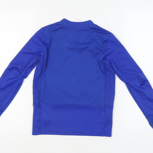 Adidas Boys Blue Long Sleeve Football T-Shirt 9-10Y