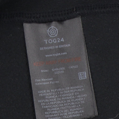 TOG 24 Women's Black Fleece Jacket Size 12