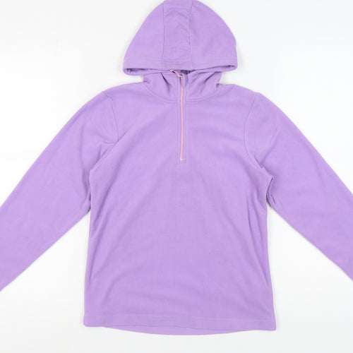 Mountain Warehouse Girls Purple 1/2 Zip Hoodie 11-12 Years