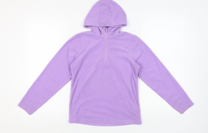 Mountain Warehouse Girls Purple 1/2 Zip Hoodie 11-12 Years