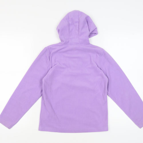 Mountain Warehouse Girls Purple 1/2 Zip Hoodie 11-12 Years