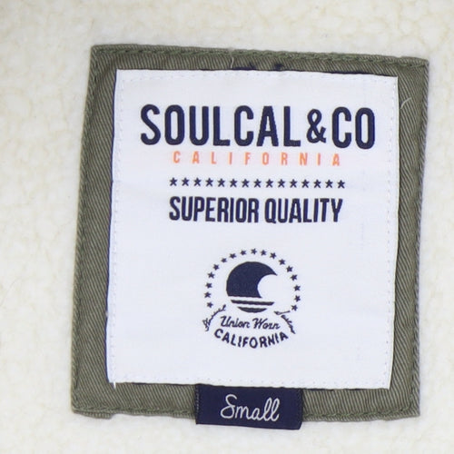 SoulCal & Co Men's Green Military Jacket S