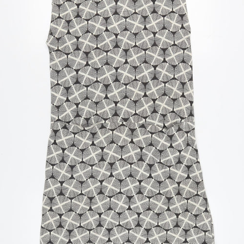 White Stuff Women's Grey Geometric Shift Dress Size 10