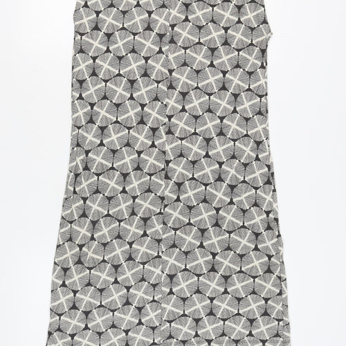 White Stuff Women's Grey Geometric Shift Dress Size 10