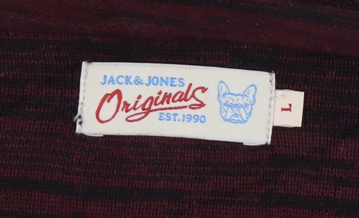 Jack & Jones Men's Red Pullover Jumper Size L