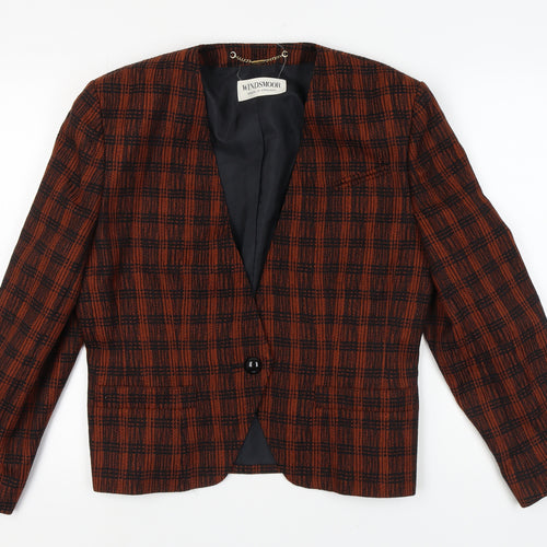 Windsmoor Women’s Brown Check Blazer, Size 18