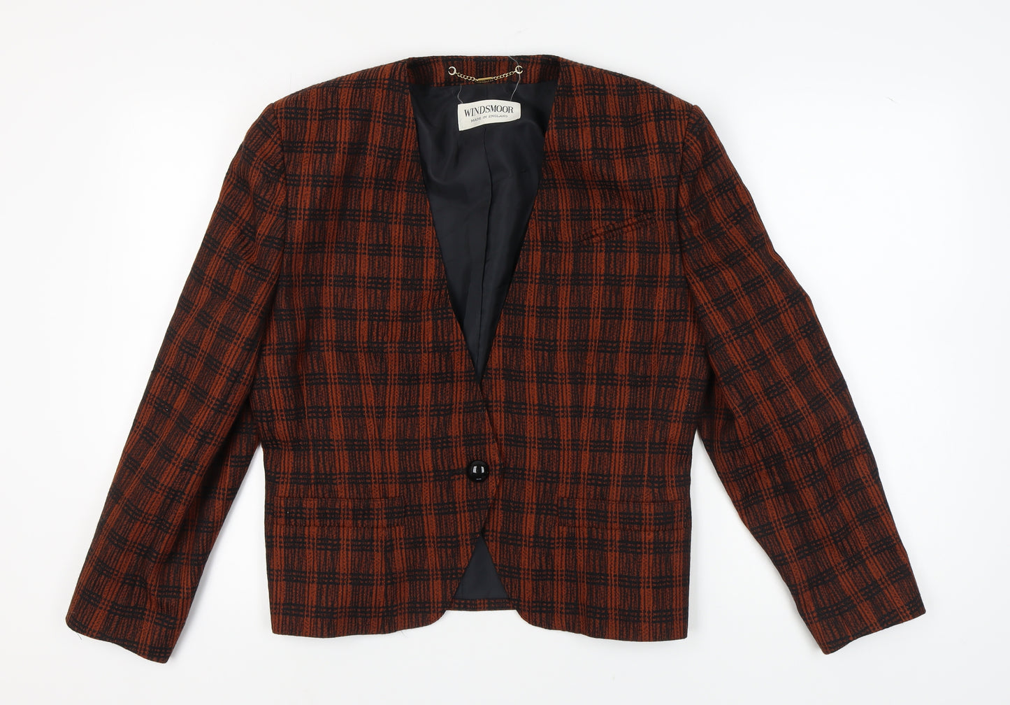 Windsmoor Women’s Brown Check Blazer, Size 18