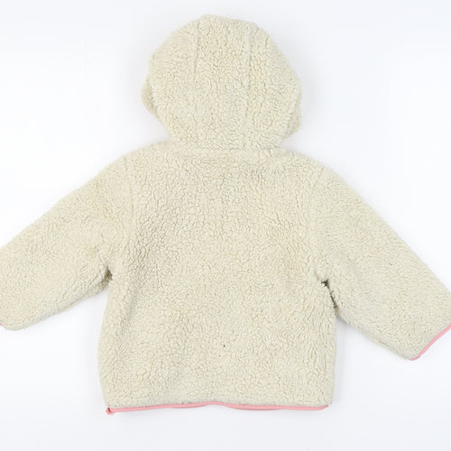 Joules Girls Ivory Puffer Jacket 3 Years Hooded Winter