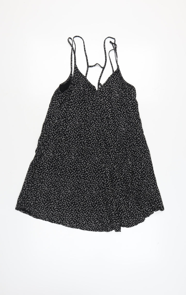 Abercrombie & Fitch Womens Black XS Floral Slip Dress