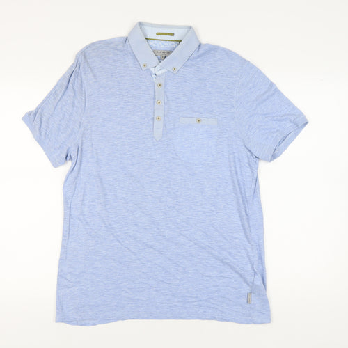 Ted Baker Men's Blue Polo Shirt, Size S, Short Sleeve