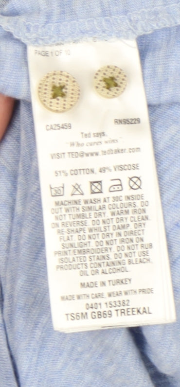 Ted Baker Men's Blue Polo Shirt, Size S, Short Sleeve