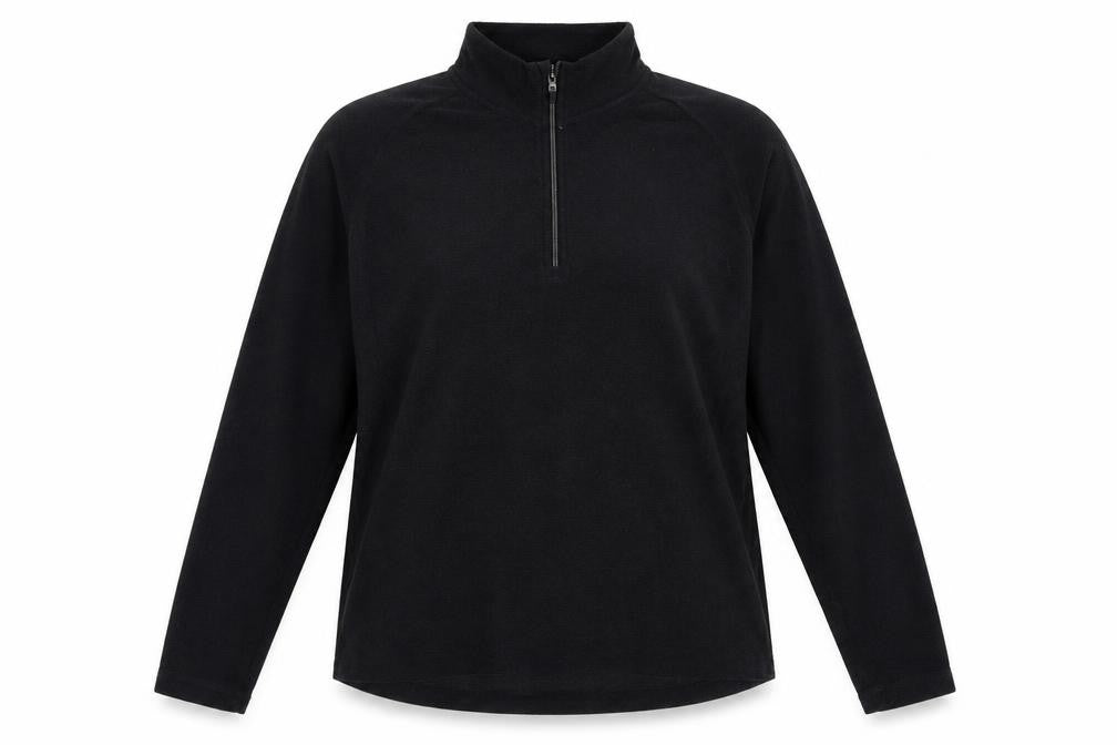 Front view of Trespass Women's Black XL 1/2 Zip Sweatshirt