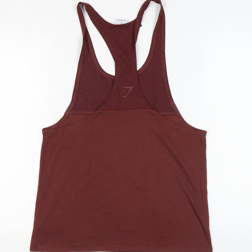 Gymshark Women's Brown Tank Top Size S for Gym & Training
