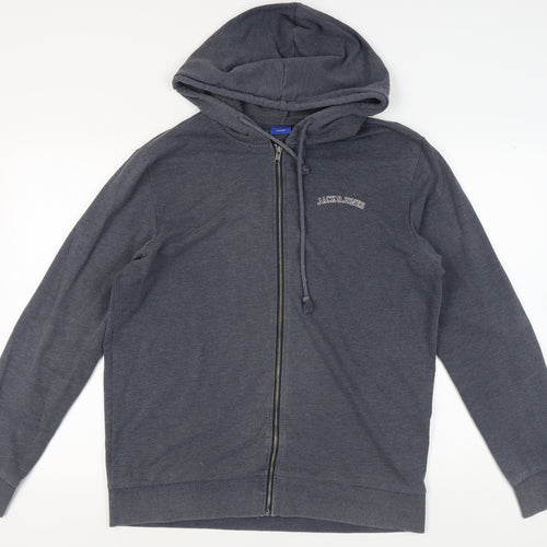 Jack & Jones Men's Grey XL Full Zip Hoodie