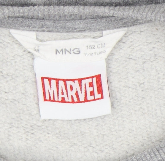 Marvel Boys Grey Superhero Sweatshirt 11-12Y Pullover