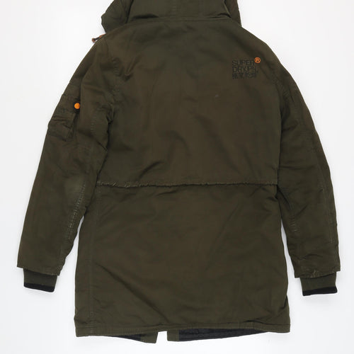 Superdry Men's Green Parka Jacket Medium, Hooded, Casual