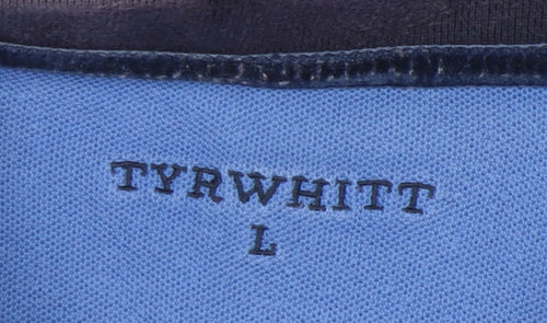 Tyrwhitt Men's Multicoloured Striped Polo L