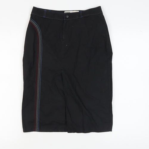 Firetrap Women's Black Knee-Length Pencil Skirt, Size S
