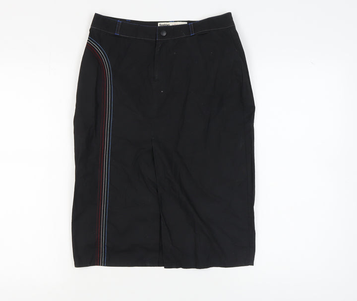 Firetrap Women's Black Knee-Length Pencil Skirt, Size S