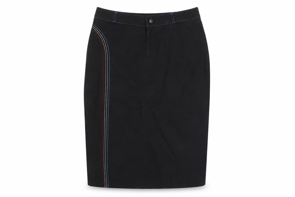 Front view of Firetrap Women's Black Knee-Length Pencil Skirt, size S